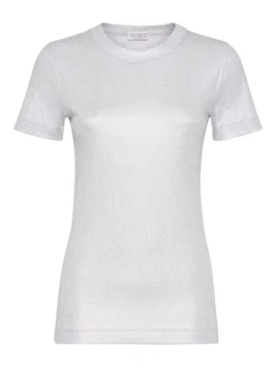 Brunello Cucinelli Ribbed Sparkling T-shirt