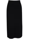 Brunello Cucinelli Ribbed Straight Skirt In Black