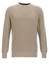Brunello Cucinelli Ribbed Sweater Sweaters And Cardigans In Beige