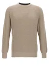 Brunello Cucinelli Ribbed Sweater Sweaters And Cardigans In Beige