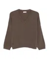 Brunello Cucinelli Ribbed Sweater In Brown