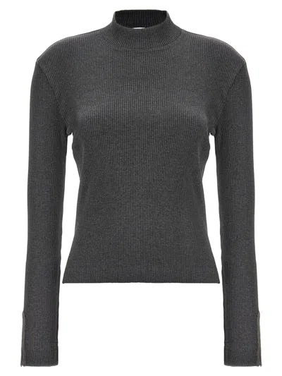 Brunello Cucinelli Ribbed Sweater In Gray