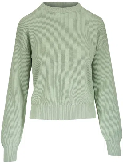 Brunello Cucinelli Ribbed Sweater In Green