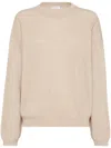 Brunello Cucinelli Ribbed Sweater In Neutrals