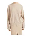 Brunello Cucinelli Ribbed Sweater In Nude