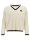 Brunello Cucinelli Ribbed Cashmere Sweater With Contrasting Stripe