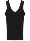 Brunello Cucinelli Ribbed Tank Top In Black