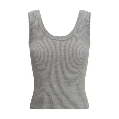Brunello Cucinelli Ribbed Tank Top In Black
