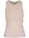 Brunello Cucinelli Ribbed Tank Top In Neutrals