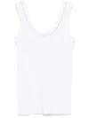 Brunello Cucinelli Ribbed Tank Top In White