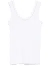 Brunello Cucinelli Ribbed Tank Top In White