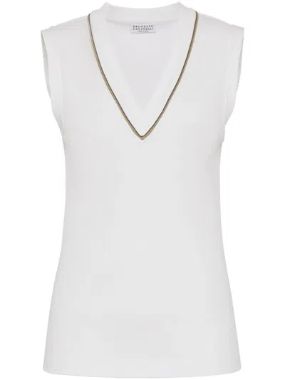 BRUNELLO CUCINELLI RIBBED TANK TOP