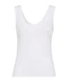 Brunello Cucinelli Ribbed Jersey Tank Top In White