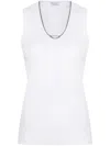 Brunello Cucinelli Monili-chain Tank Top In White