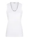 Brunello Cucinelli Monili-chain Tank Top In White
