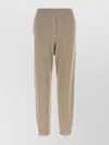 Brunello Cucinelli Ribbed Texture Elastic Waistband Trousers In Brown