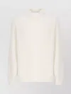 Brunello Cucinelli Ribbed Texture High Neck Sweater In White