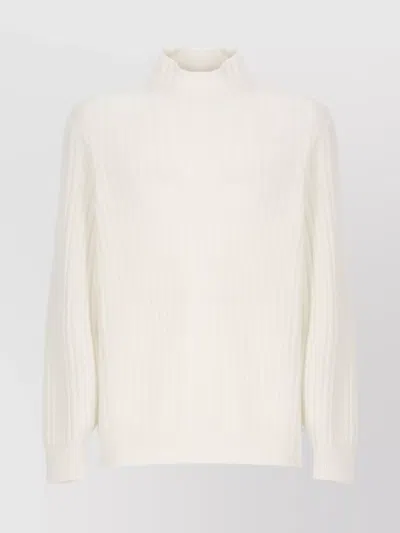 BRUNELLO CUCINELLI RIBBED TEXTURE HIGH NECK SWEATER