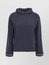 Brunello Cucinelli Ribbed Texture Hooded Sweater With Long Sleeves