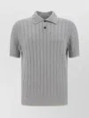 BRUNELLO CUCINELLI RIBBED TEXTURE POLO SHIRT