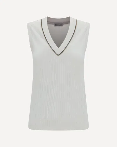 BRUNELLO CUCINELLI RIBBED TOP