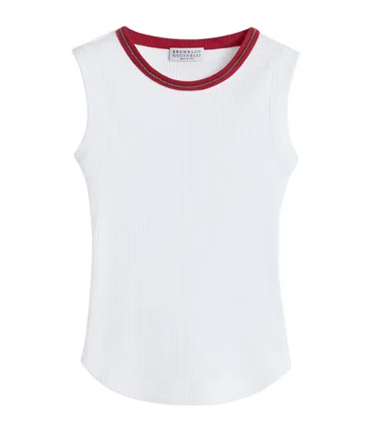 Brunello Cucinelli Kids' Ribbed Top In Black