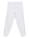 Brunello Cucinelli Cotton Sweatpants With Side Stripe Detail In Grau