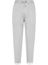 Brunello Cucinelli Striped Track Pants In Grey