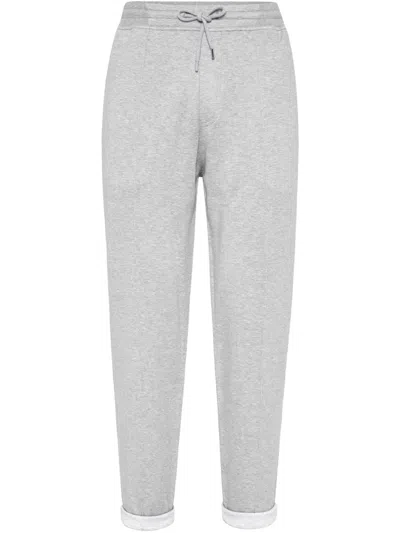 BRUNELLO CUCINELLI RIBBED TRACK PANTS