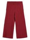 Brunello Cucinelli Ribbed Track Pants In Red