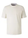 Brunello Cucinelli Ribbed-trim Cotton T-shirt In White