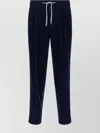 Brunello Cucinelli Drawstring Elastic Waist Casual Pants In Blue