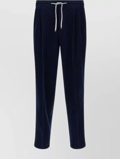 BRUNELLO CUCINELLI RIBBED TROUSERS ELASTIC WAISTBAND
