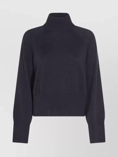 Brunello Cucinelli Ribbed Turtleneck Knitwear Long Sleeves In Black