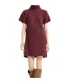 Brunello Cucinelli Bordeaux Fleece Wool Casual Dress In Burgundy