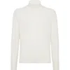 Brunello Cucinelli Men Cashmere Turtle Neck Jumper In White