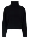 Brunello Cucinelli Black Virgin Wool, Cashmere And Silk Turtleneck Sweater