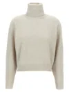 Brunello Cucinelli Ribbed Turtleneck Sweater With Dropped Shoulders