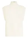 Brunello Cucinelli Ribbed Turtleneck Vest In Neutral