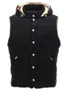 Brunello Cucinelli Ribbed Velvet Vest In Dark Grey