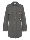 Brunello Cucinelli Ribbed Wool Belted Cardigan