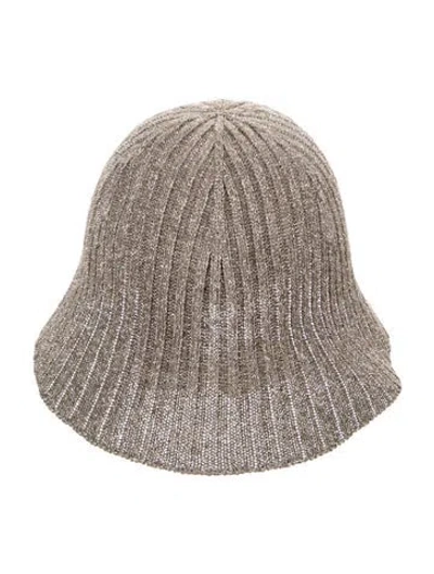 Pre-owned Brunello Cucinelli Ribbed-knit Bucket Hat. W/tags In Brown
