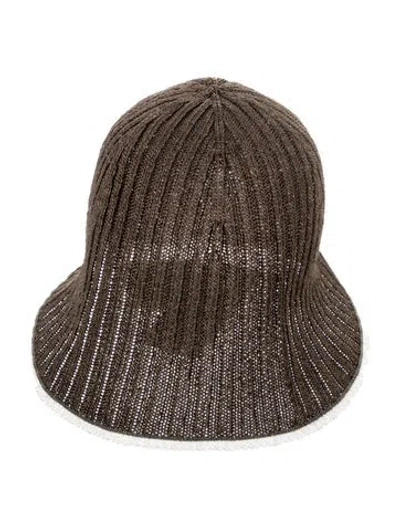 Pre-owned Brunello Cucinelli Ribbed-knit Bucket Hat. W/tags In Multi