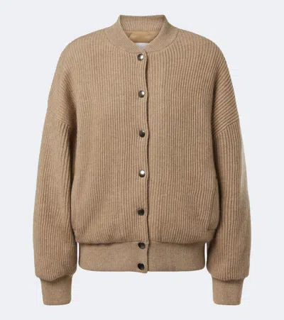 Brunello Cucinelli Ribbed-knit Cashmere Cardigan In Brown