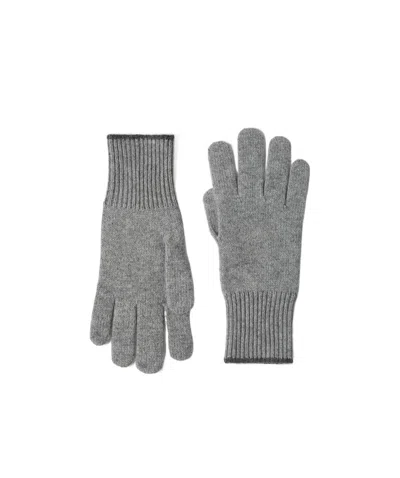 Brunello Cucinelli Ribbed-knit Cashmere Gloves In White