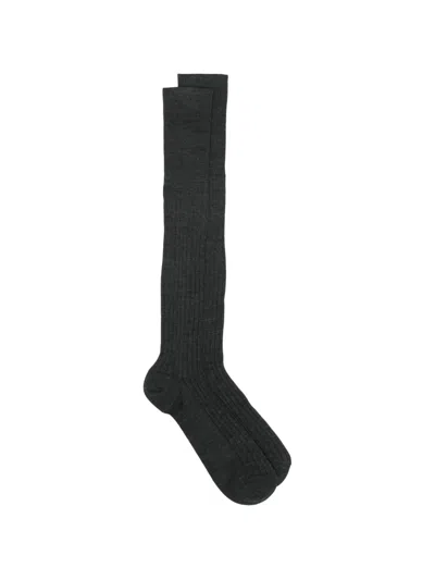 Brunello Cucinelli Ribbed-knit Socks In Multi