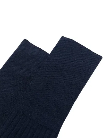 Brunello Cucinelli Ribbed-knit Socks In Black
