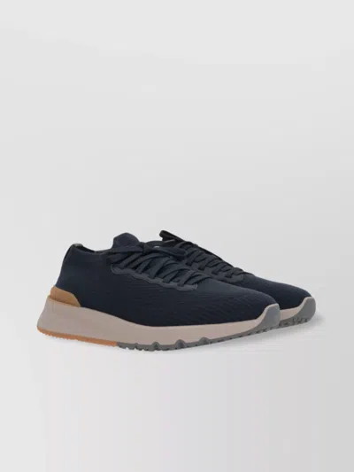 BRUNELLO CUCINELLI RIBBON LOW-TOP SNEAKER IN COTTON KNIT