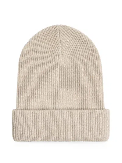 Brunello Cucinelli Kids' Rib-knit Beanie Hat In Neutrals