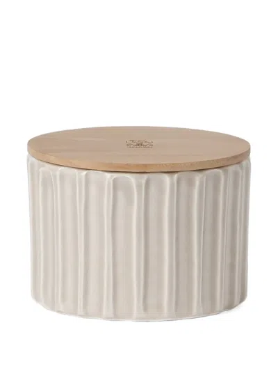Brunello Cucinelli Ridged Ceramic Candle In Neutral